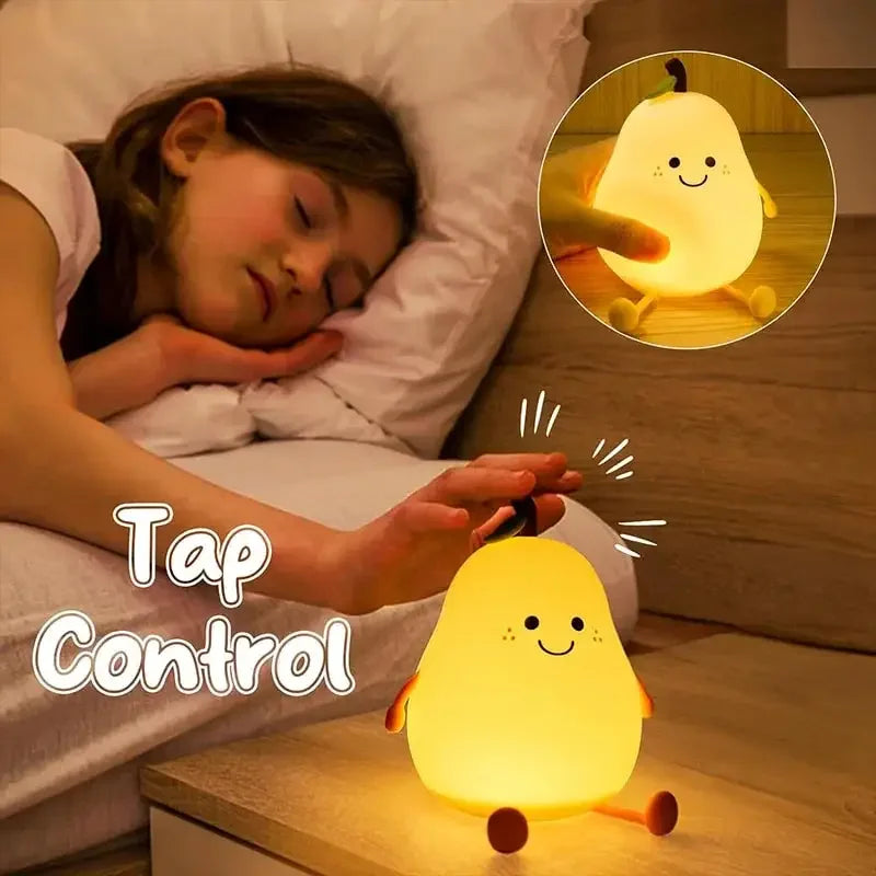 Soft Silicone Night Light - USB Rechargeable Touch Control 3-Level Dimmable Bedside Lamp for Nursery, Kids, Babies & Gift Decor - Fullshopping