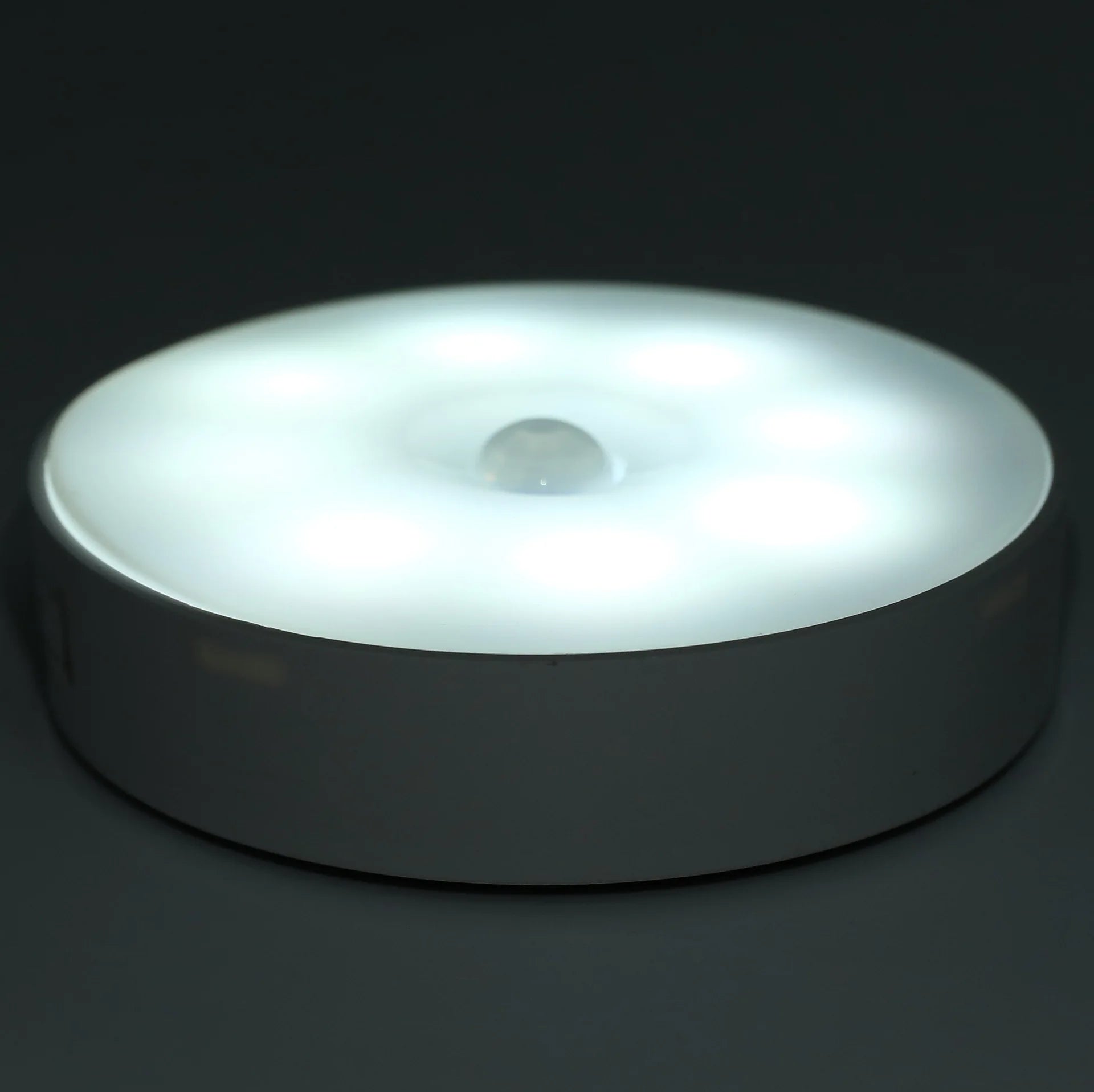 1~8Pcs Motion Sensor Night Lights 8-LED Round Wall Lamps USB Rechargeable Under Cabinet Lighting for Bedsides Hallways Stairs