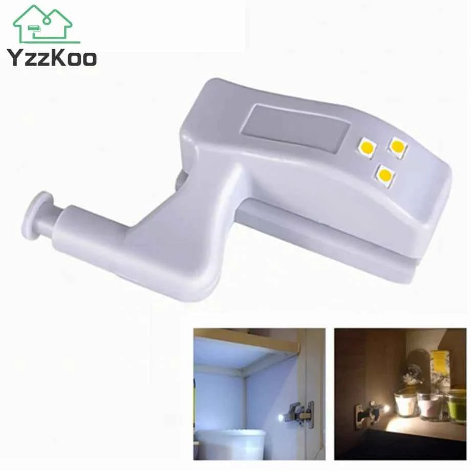 YzzKoo Universal LED Inner Hinge Lamp Cabinet Induction Lights Wardrobe Cupboard Sensor Lights Kitchen Closet Night Lamp - Fullshopping