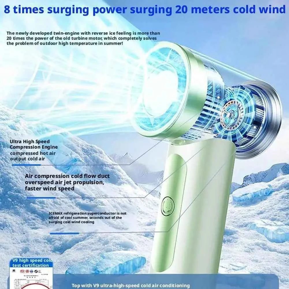 Portable Handheld Fan,4000mAh Rechargeable Turbo Personal Mini Fan,Pocket Design for Concerts, Sports Games, Camping, Travelling