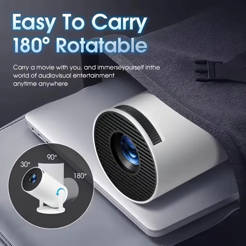 New Projector HY300 4K Android 11 Wifi6 290ANSI Allwinner H713 BT50 1080P 1280720P Cinema Outdoor Portable Projectors - Fullshopping