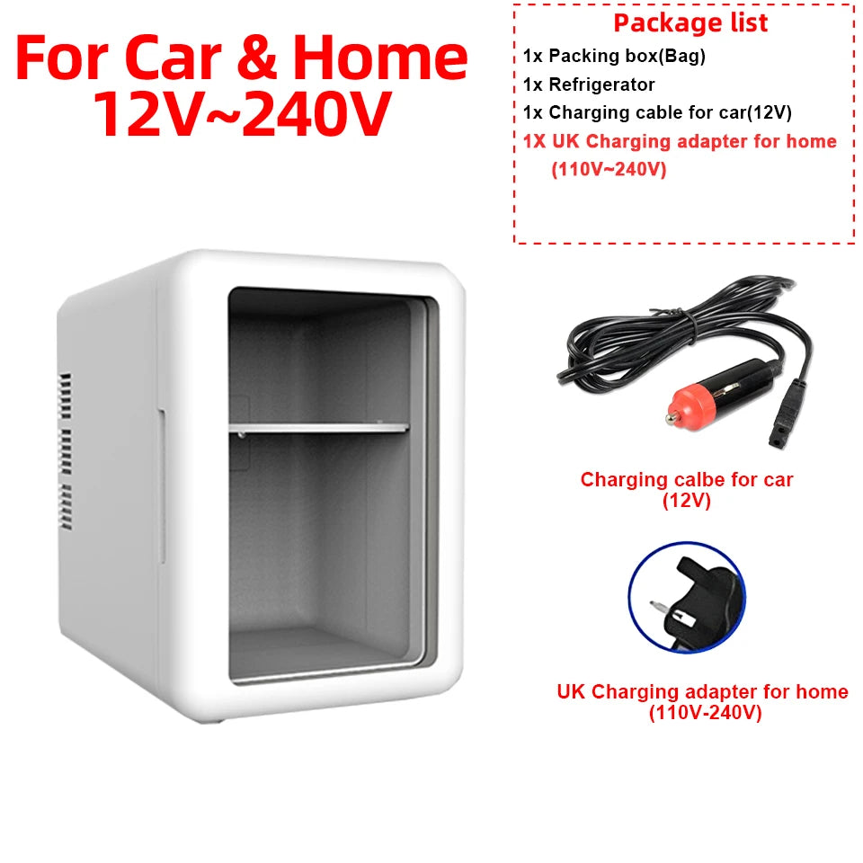 4L Mini Beauty Refrigerator With Cooling And Heat  Both Car Home Use Refrigerated Storage For Skincare Products To Keep Fresh - Fullshopping