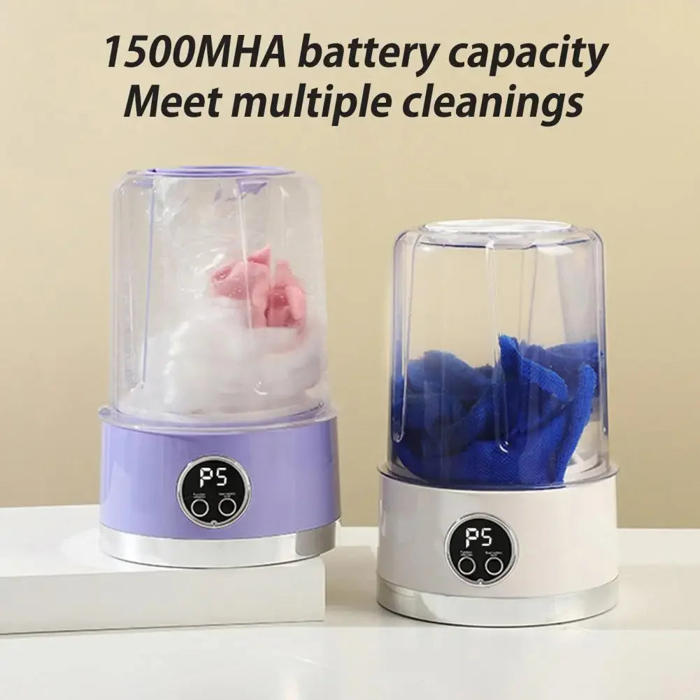 Portable Cordless Washing Machine,USB Rechargeable, Mini Washer For /Underwear/Socks/Baby Clothes Home Travel Laundry Bucket - Fullshopping