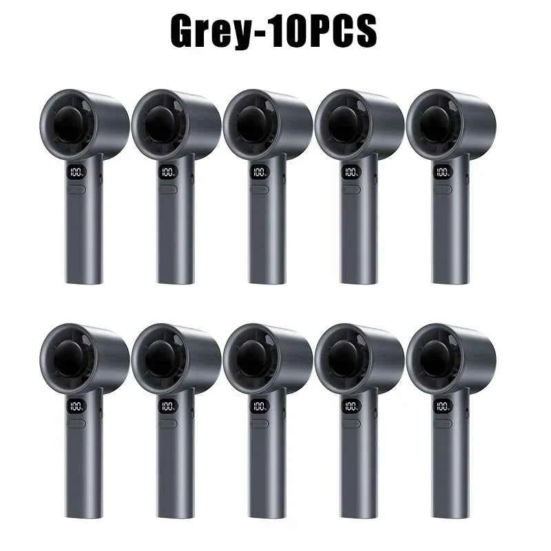 Portable USB Rechargeable Turbo Fan Mini Handheld Display Readout Fan for Outdoor Use Perfect Gift for Kids Car & Girlfriend