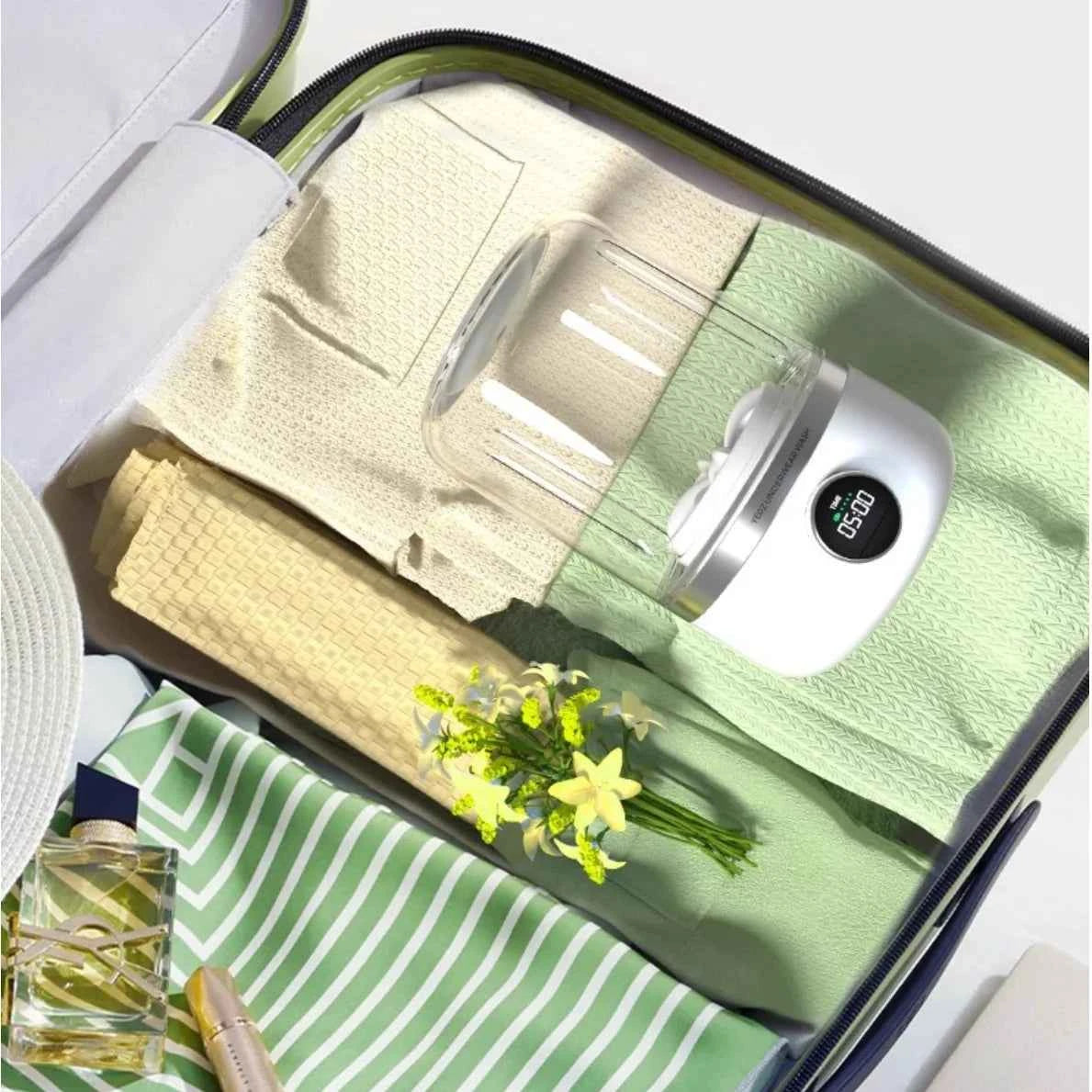 Wireless washing machine portable underwear cleaner 1L mini Socks Washing Machine Dehydratable Laundry Bucket - Fullshopping