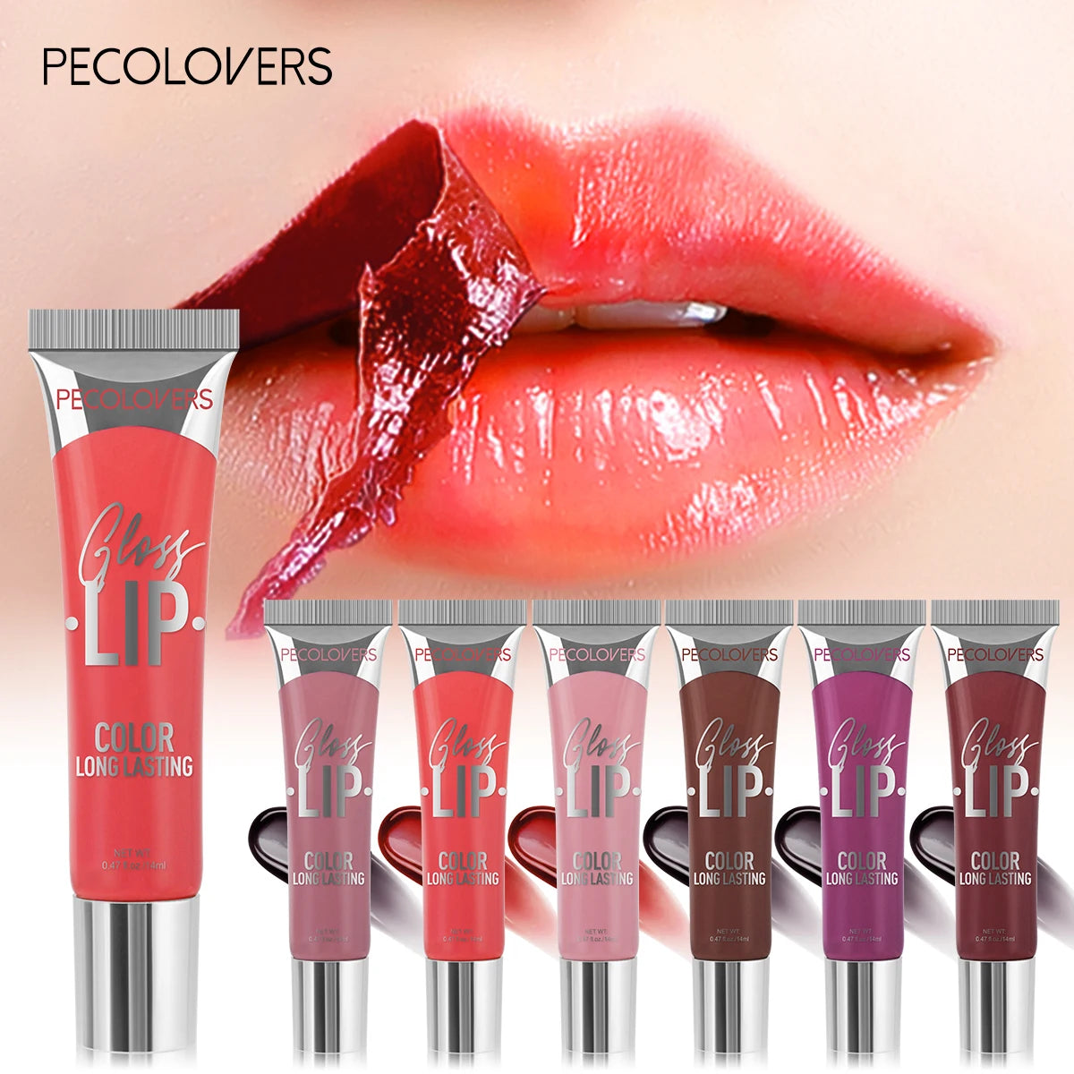 6-color Liquid Peel-off Lip Gloss Waterproof Long-lasting Peel-off Lip Gloss Non-stick Cup Makeup Moisturizing Makeup for Women - Fullshopping
