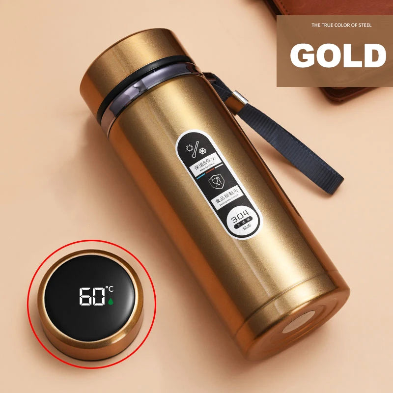 500ML-1Liter Stainless Steel Thermos Bottle with LED Temperature Display Sus304 Tea Water Bottle Vacuum Flask Portable Cups - Fullshopping