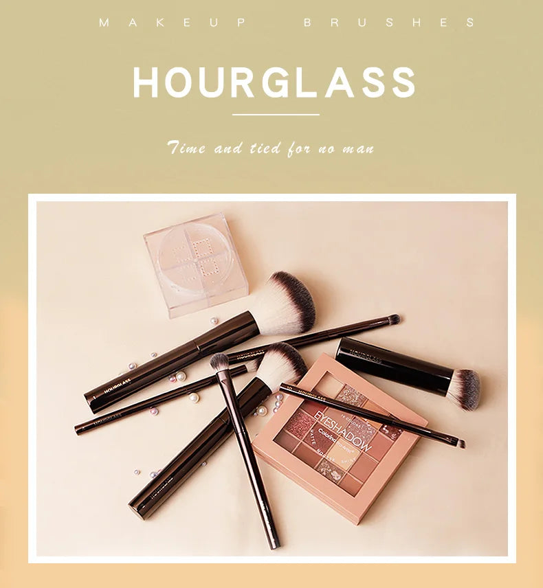 Hourglass Makeup Brushes Powder Foundation Concealer Blusher Bronzer Eye Shadow Eyebrow Eyeliner Sculpting Brush - Fullshopping