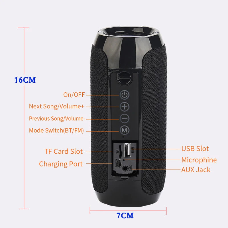 Wireless Portable Bluetooth Speaker Caixa De Som Blutooth Music Sound Box For Radio FM Subwoofer Blootooth Audio Hand Free Baffe - Fullshopping