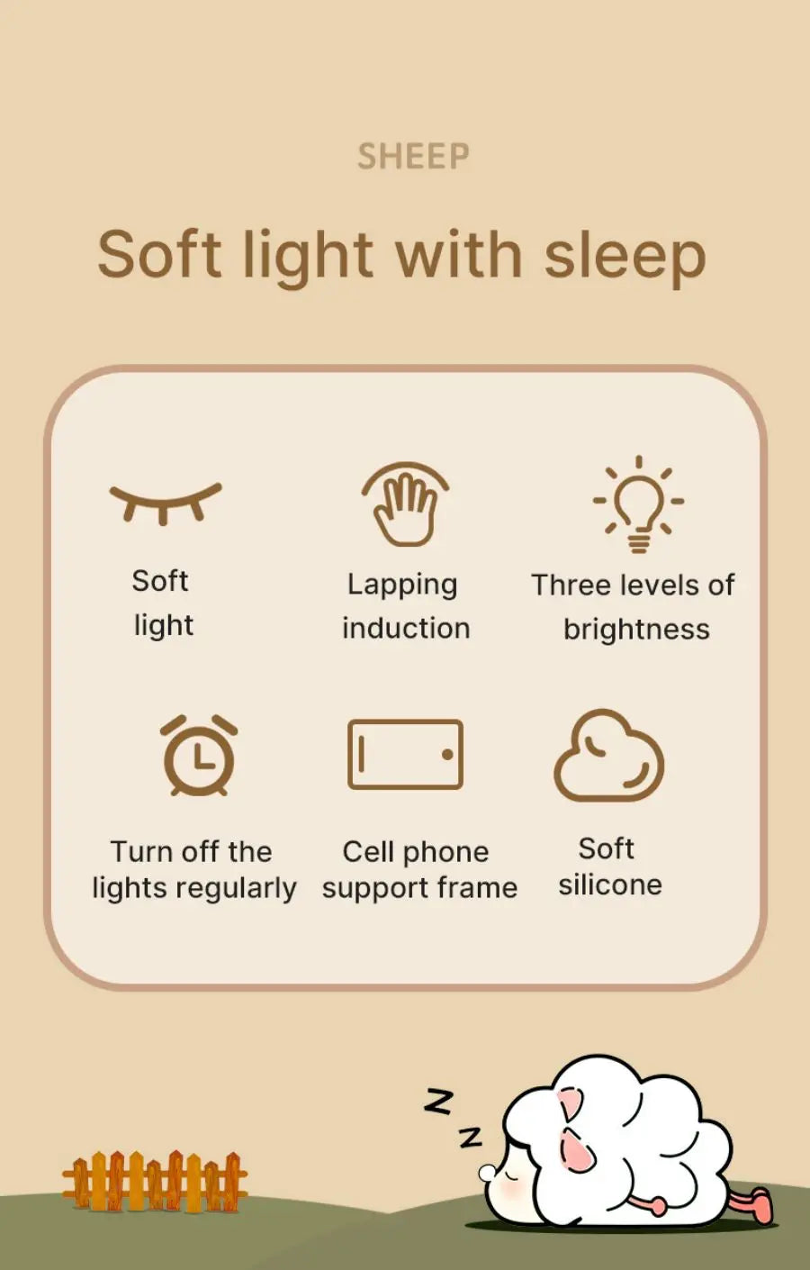 Cute Animal-shape Silicone Night Light Rechargeable Bedside Patting Nightlights For Child Holiday Gift Bedroom Decor Lighting - Fullshopping