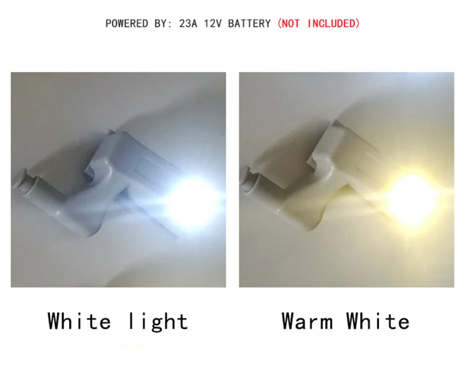 YzzKoo Universal LED Inner Hinge Lamp Cabinet Induction Lights Wardrobe Cupboard Sensor Lights Kitchen Closet Night Lamp - Fullshopping