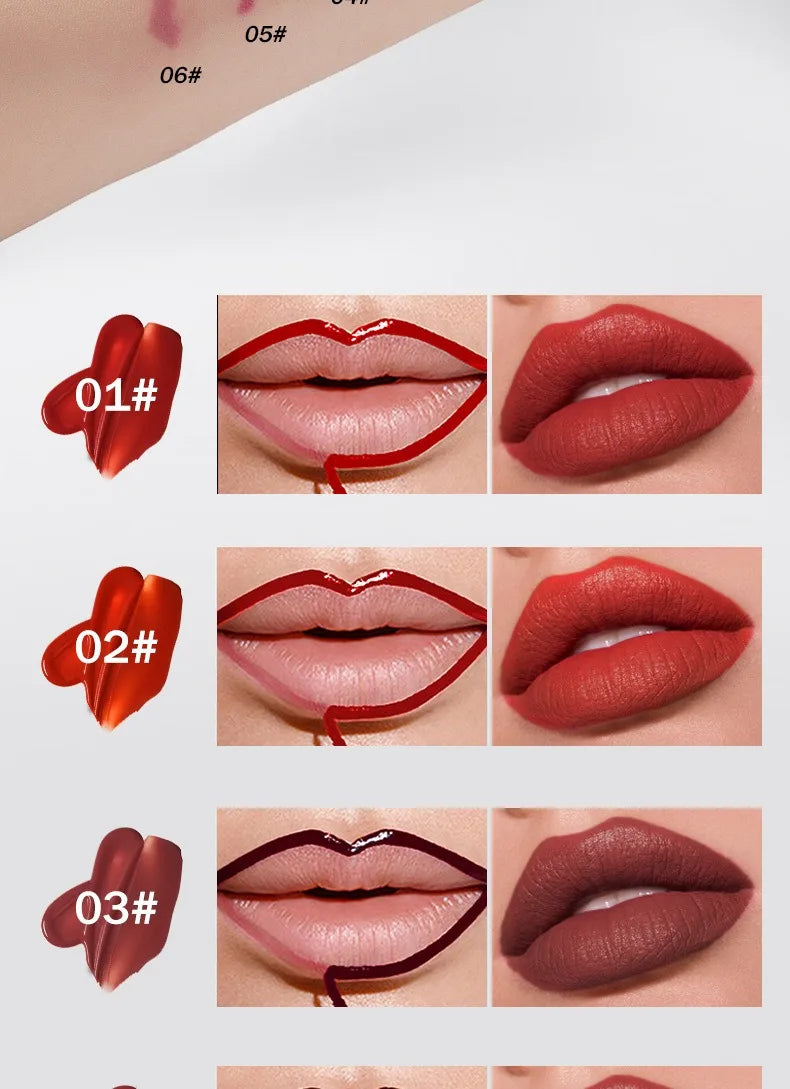 Peel Off Lip Liner Stain Kit - Long-Lasting Waterproof Matte Lip Tint Set for Women, Trend Colors, Easy to Use - Fullshopping