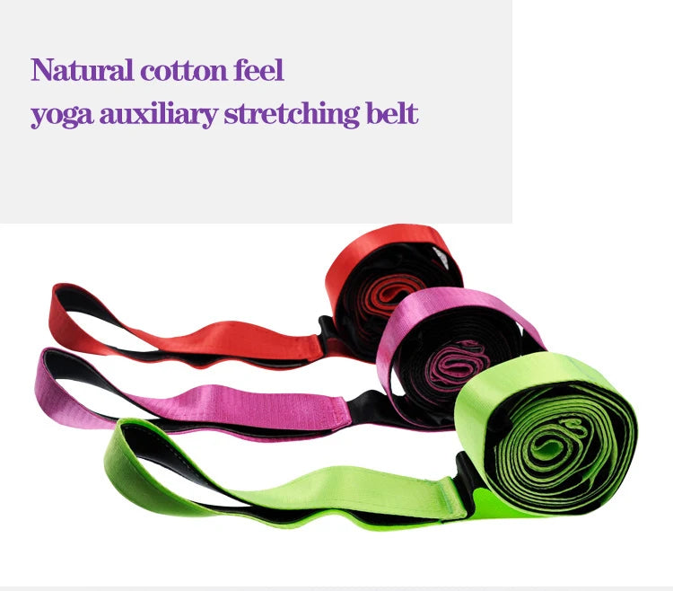 Stretching Strap Yoga Strap with Loops, Stretch Straps for Physical Therapy, Non-Elastic Exercise Strap for Pilates, Dance,Sport - Fullshopping