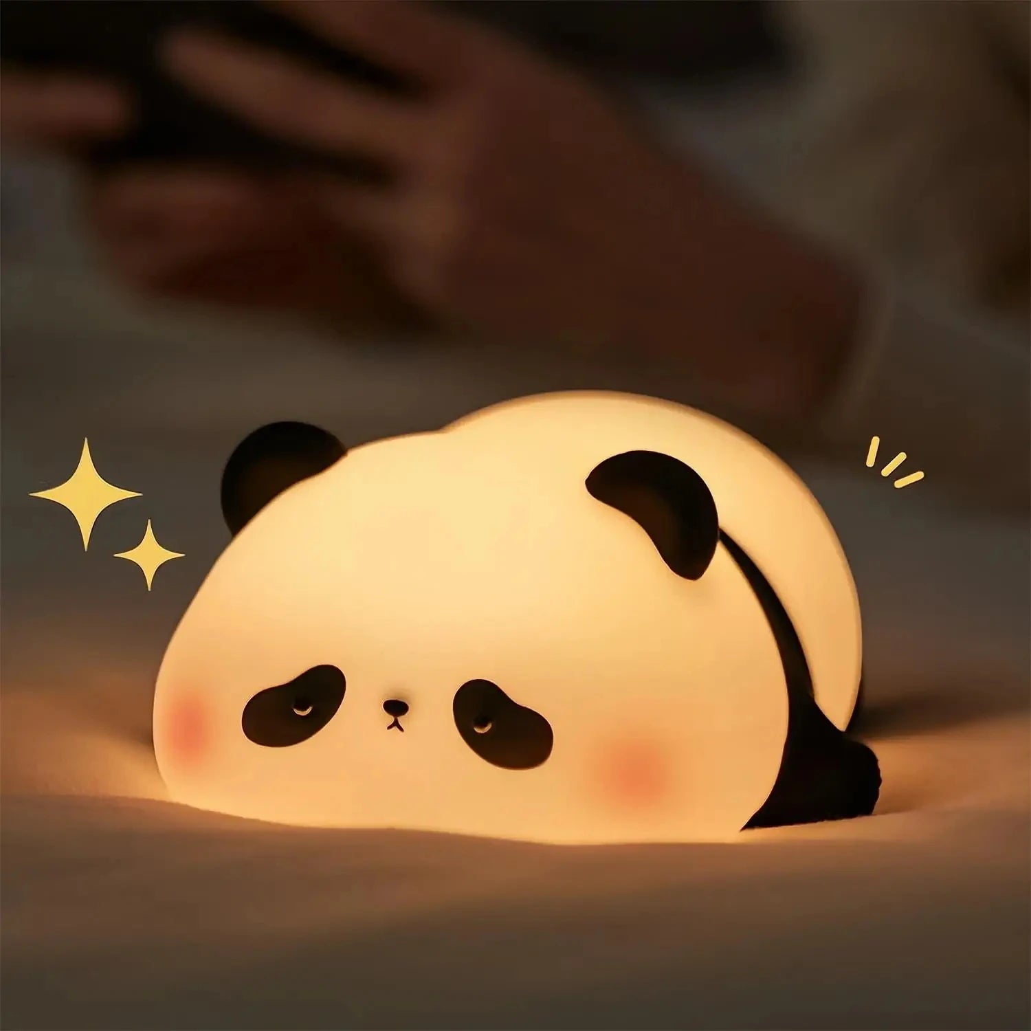 Cute Animal-shape Silicone Night Light Rechargeable Bedside Patting Nightlights For Child Holiday Gift Bedroom Decor Lighting - Fullshopping