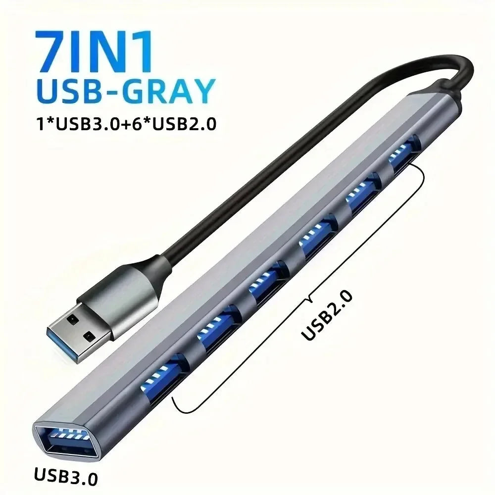 USB C Hub 8In1 7in2 7in1 Type C 3.1 To 4K HDMI Adapter with RJ45 SD/TF Card Reader PD Fast Charge for MacBook Notebook Laptop - Fullshopping