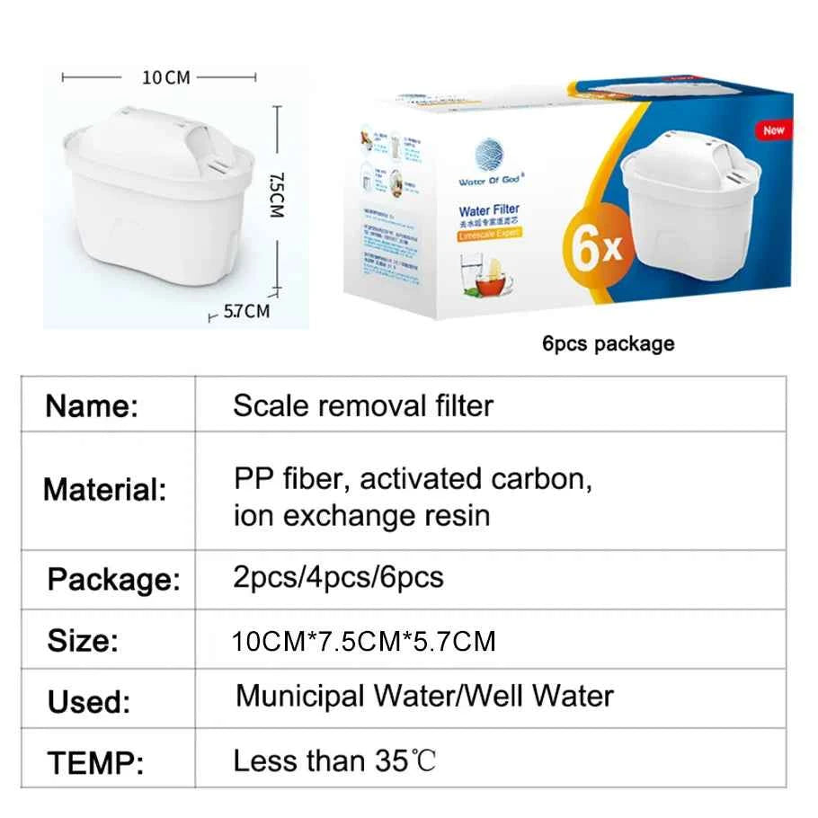 For Brita Maxtra 2PCS/6PCS Water Filters Cartridge Limescale Chlorine Impurities Purify Kettle Activate Carbon Water Filter - Fullshopping