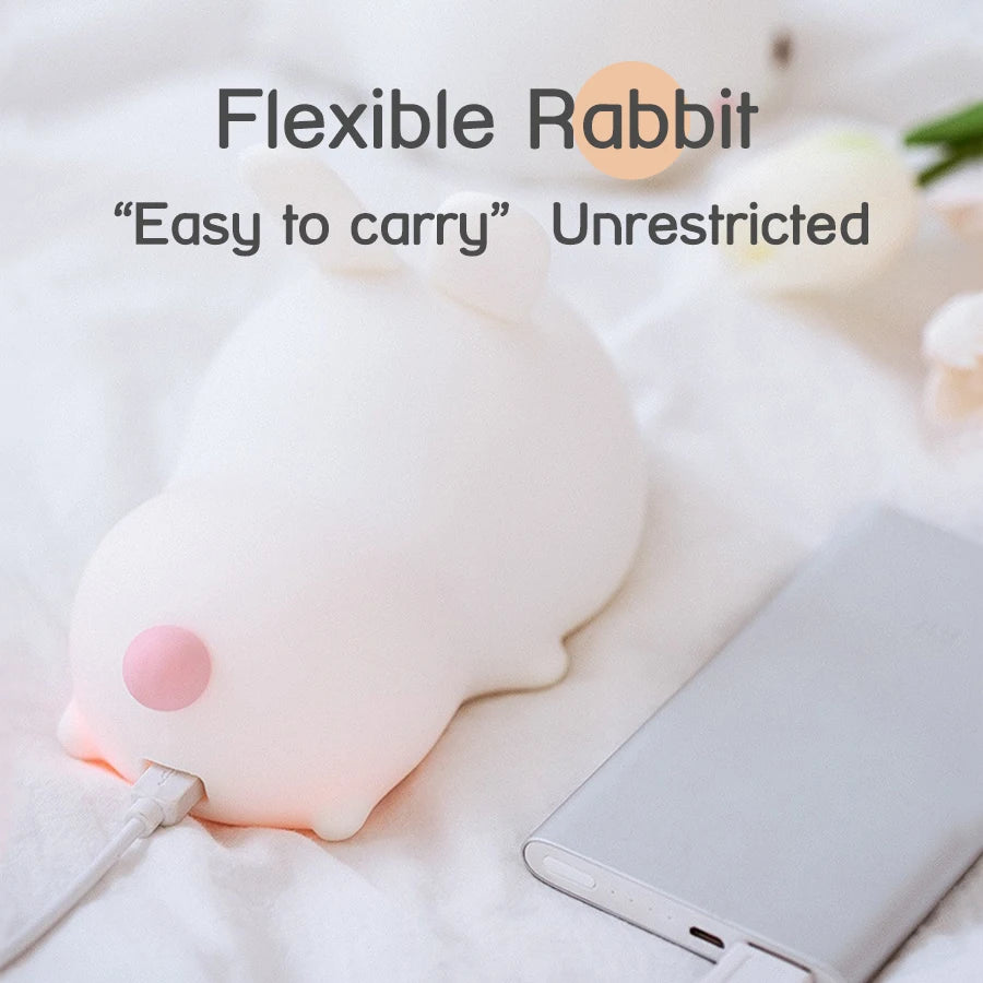 Axolotl Night Light for Kids 2 Brightness Silicone Nursery Sleeping Light Portable USB Rechargeable Bedside Lamp For Baby's Room - Fullshopping