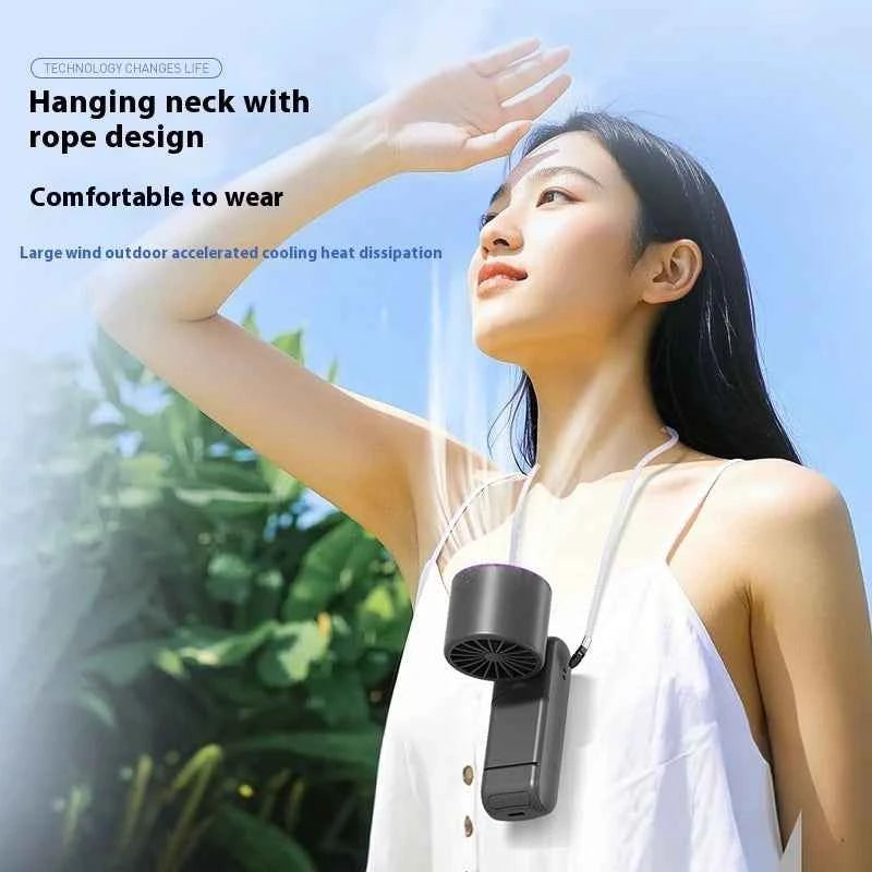 New handheld cooling fan with 100 levels of cooling and folding, portable turbo fan fan