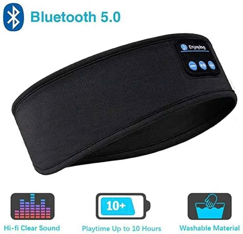 Sleep Mask Bluetooth Sleeping Headphones Headband Thin Soft Elastic Comfortable Wireless Music Headset Eye Mask For Side Sleeper - Fullshopping