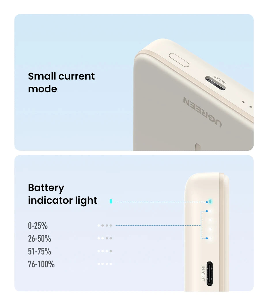 UGREEN PD20W Power Bank Magnetic 10000mAh Portable Wireless Fast Charging PowerBank for Magsafe for iPhone 17 15 Pro Max 16 Pro - Fullshopping