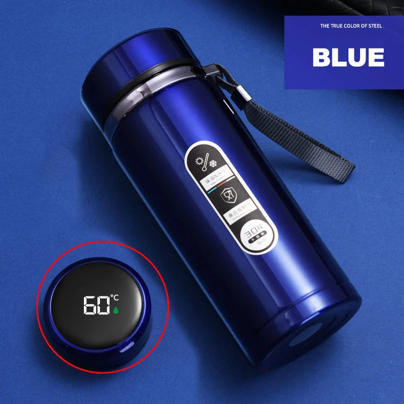 500ML-1Liter Stainless Steel Thermos Bottle with LED Temperature Display Sus304 Tea Water Bottle Vacuum Flask Portable Cups - Fullshopping