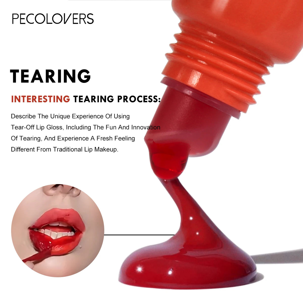 6-color Liquid Peel-off Lip Gloss Waterproof Long-lasting Peel-off Lip Gloss Non-stick Cup Makeup Moisturizing Makeup for Women - Fullshopping
