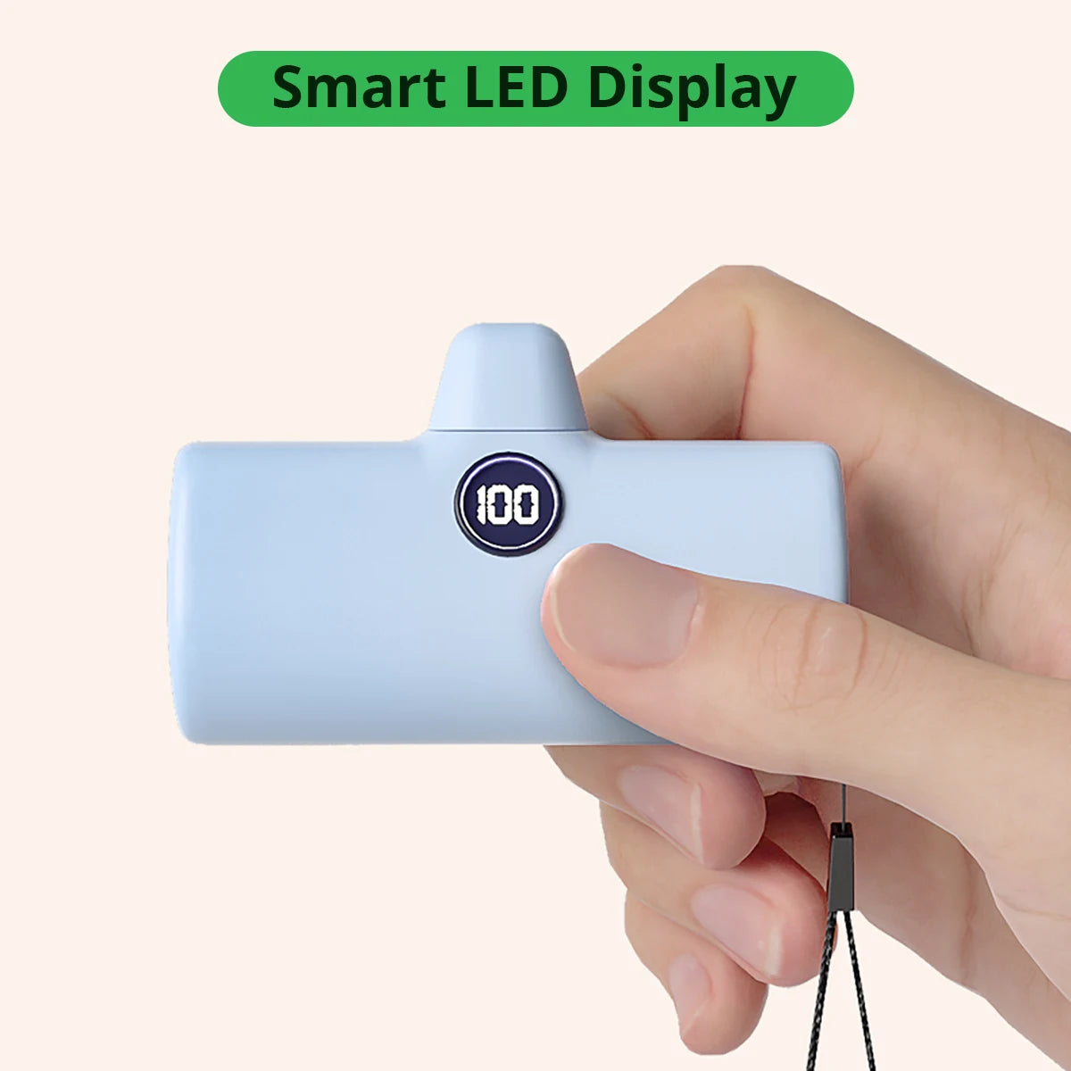 Fast Charge Portable Charger for iPhone Samsung Xiaomi Compact External Spare Battery Built-in Plug PD Fast Charging Power Bank - Fullshopping
