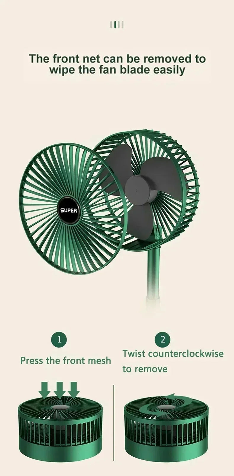 Summer Gift Portable Charging Desk Fan with Adjustable Height, Strong Wind, Foldable and Telescopic Mobile Phone Stand