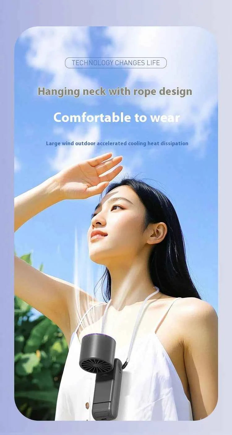 New handheld cooling fan with 100 levels of cooling and folding, portable turbo fan fan