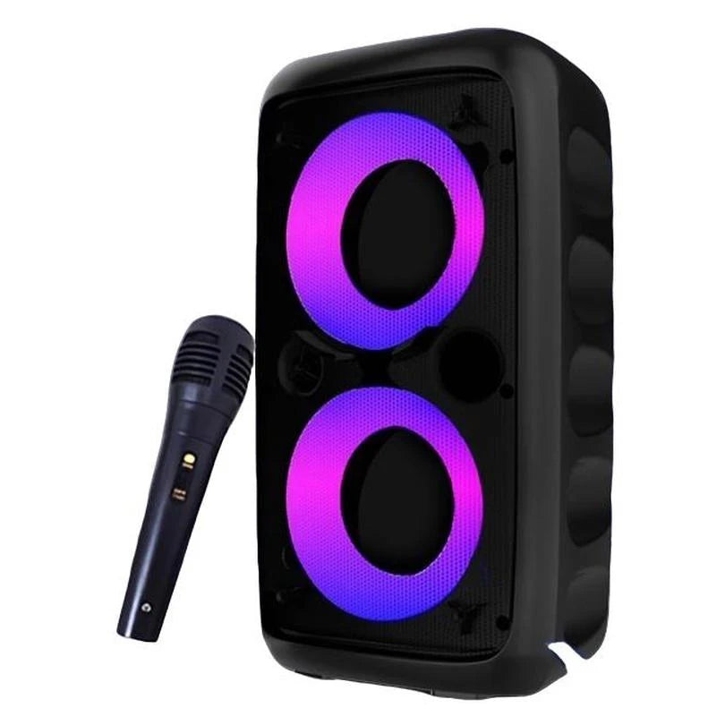 Karaoke Radio FM Bluetooth Speaker Portable Wireless With Microphone Lamp Machine Caixa De Som Sound Box Music Subwoofer LED TWS - Fullshopping
