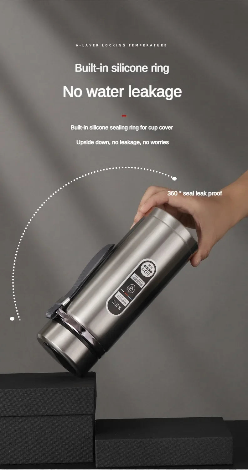 500ML-1Liter Stainless Steel Thermos Bottle with LED Temperature Display Sus304 Tea Water Bottle Vacuum Flask Portable Cups - Fullshopping