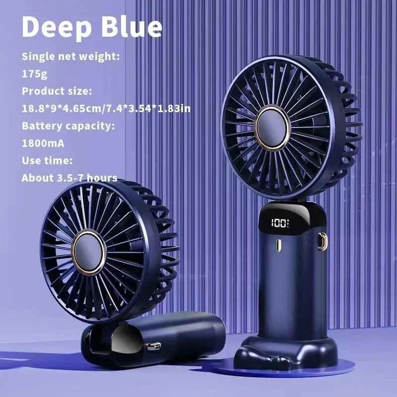 USB Handheld Mini Fan Foldable Portable Neck Hanging Fans - Fullshopping