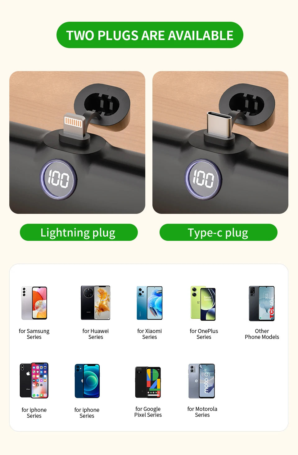 Fast Charge Portable Charger for iPhone Samsung Xiaomi Compact External Spare Battery Built-in Plug PD Fast Charging Power Bank - Fullshopping