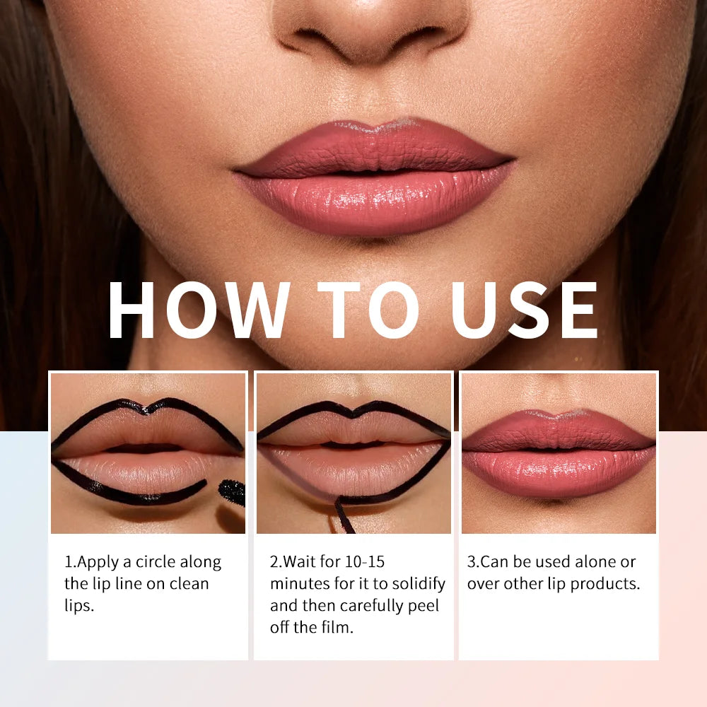 Waterproof Lip Liner Peel Off Tattoo Lipgloss Waterproof Long Lasting Matte Lip Tint Brown Contour Tear-off Lips Stain Cosmetic - Fullshopping
