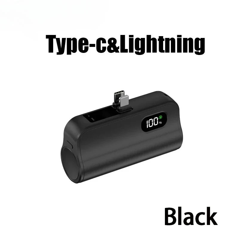 Mini Capsule 50000mAh High Capacity Power Bank Portable Wireless Fast Charging External Battery For iPhone Huawei Samsung - Fullshopping