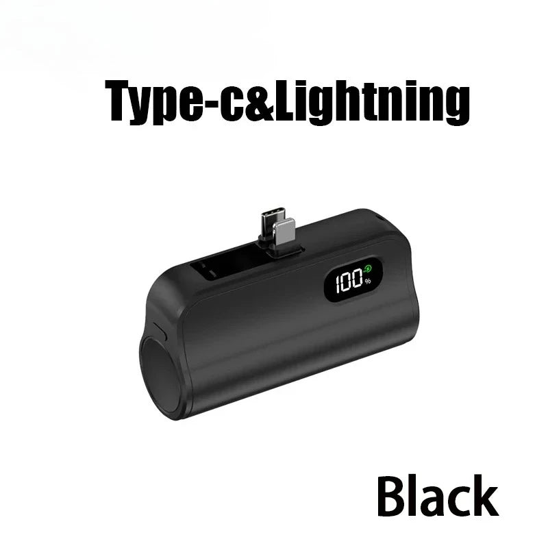Mini Capsule 50000mAh High Capacity Power Bank Portable Wireless Fast Charging External Battery For iPhone Huawei Samsung - Fullshopping