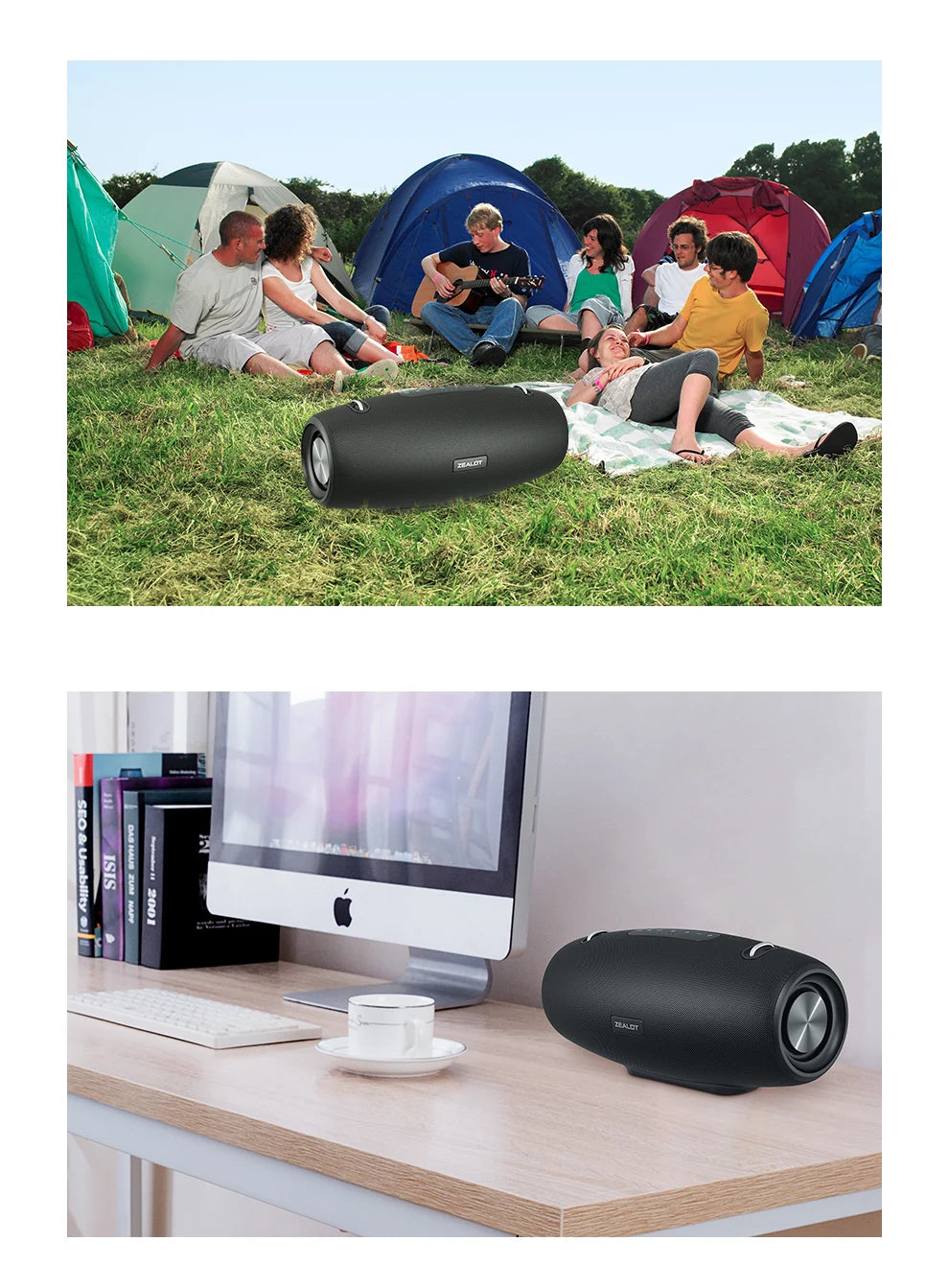 ZEALOT-S67 60W Portable Bluetooth Speaker Outdoor Party Speaker Big Loud Speaker Excellent Bass Performace 3D Speaker - Fullshopping