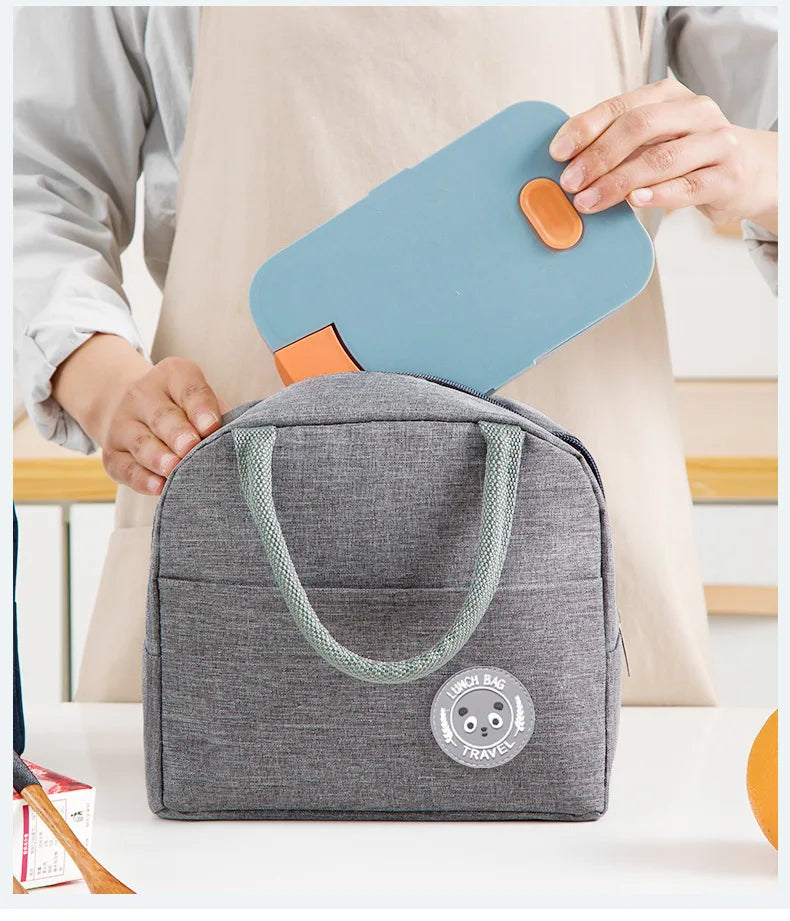 Insulated Lunch Bag Insulation Bento Pack Aluminum Foil Rice Bag Meal Pack Ice Pack Student Bento Lunch Handbag Insulation - Fullshopping