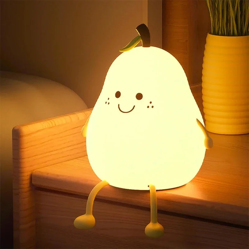 Soft Silicone Night Light - USB Rechargeable Touch Control 3-Level Dimmable Bedside Lamp for Nursery, Kids, Babies & Gift Decor - Fullshopping