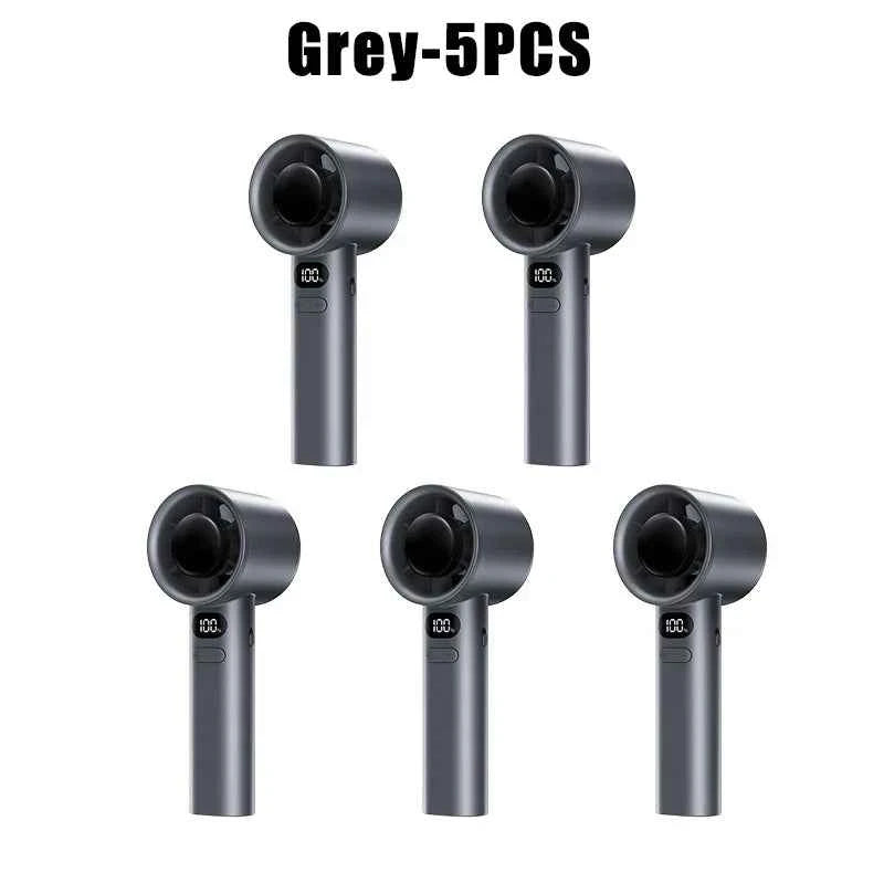 Portable USB Rechargeable Turbo Fan Mini Handheld Display Readout Fan for Outdoor Use Perfect Gift for Kids Car & Girlfriend