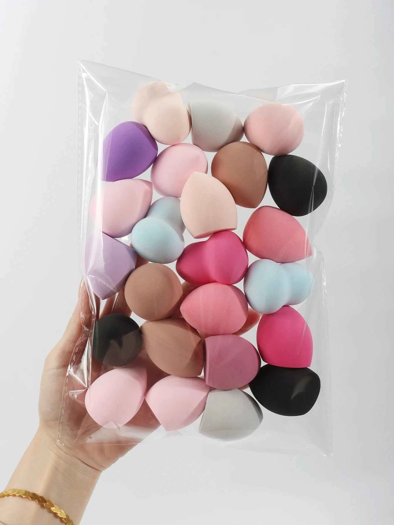 Medium Size Beauty Sponge 6/12/24/36/60 Pieces, Random Color and Shape, Foundation Mixing Beauty Sponge, Liquid, Cream and Powder - Fullshopping