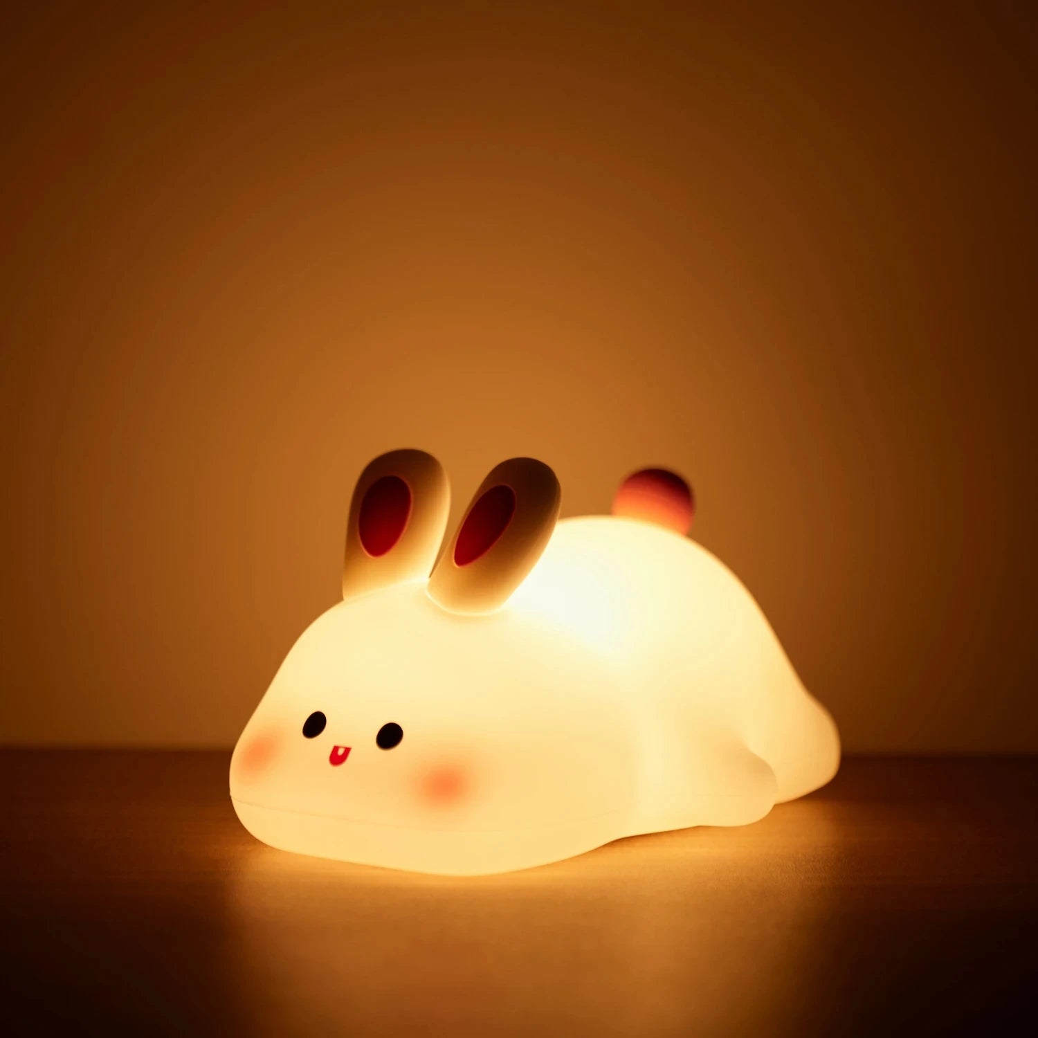 Cute Animal-shape Silicone Night Light Rechargeable Bedside Patting Nightlights For Child Holiday Gift Bedroom Decor Lighting - Fullshopping