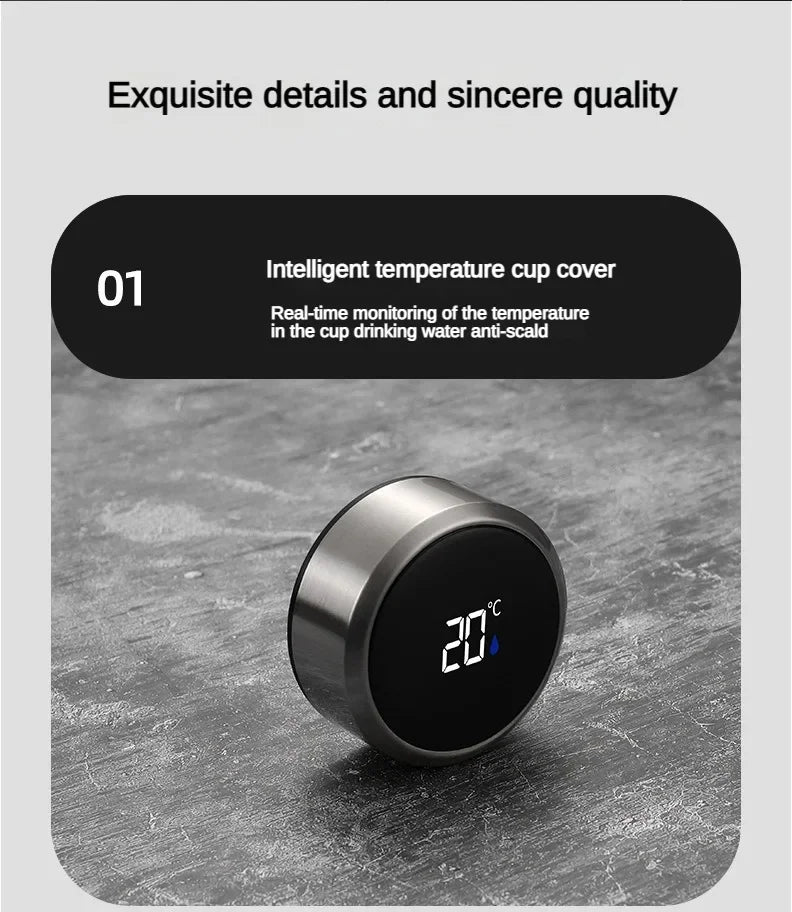 500ML-1Liter Stainless Steel Thermos Bottle with LED Temperature Display Sus304 Tea Water Bottle Vacuum Flask Portable Cups - Fullshopping