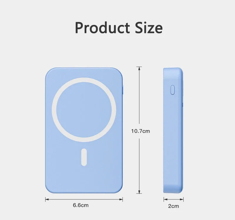 100000mAh Wireless Magnetic Power Bank Portable PD22.5W Fast Charging External Battery for Magsafe for iPhone17 16 15 Xiaomi 17 - Fullshopping