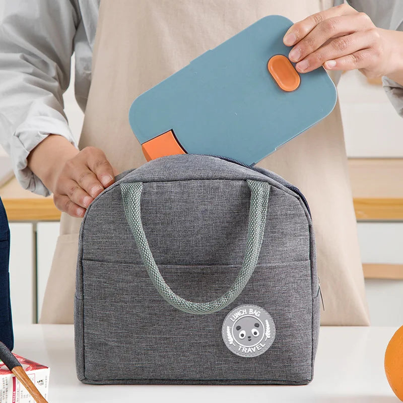 Insulated Lunch Bag Insulation Bento Pack Aluminum Foil Rice Bag Meal Pack Ice Pack Student Bento Lunch Handbag Insulation - Fullshopping