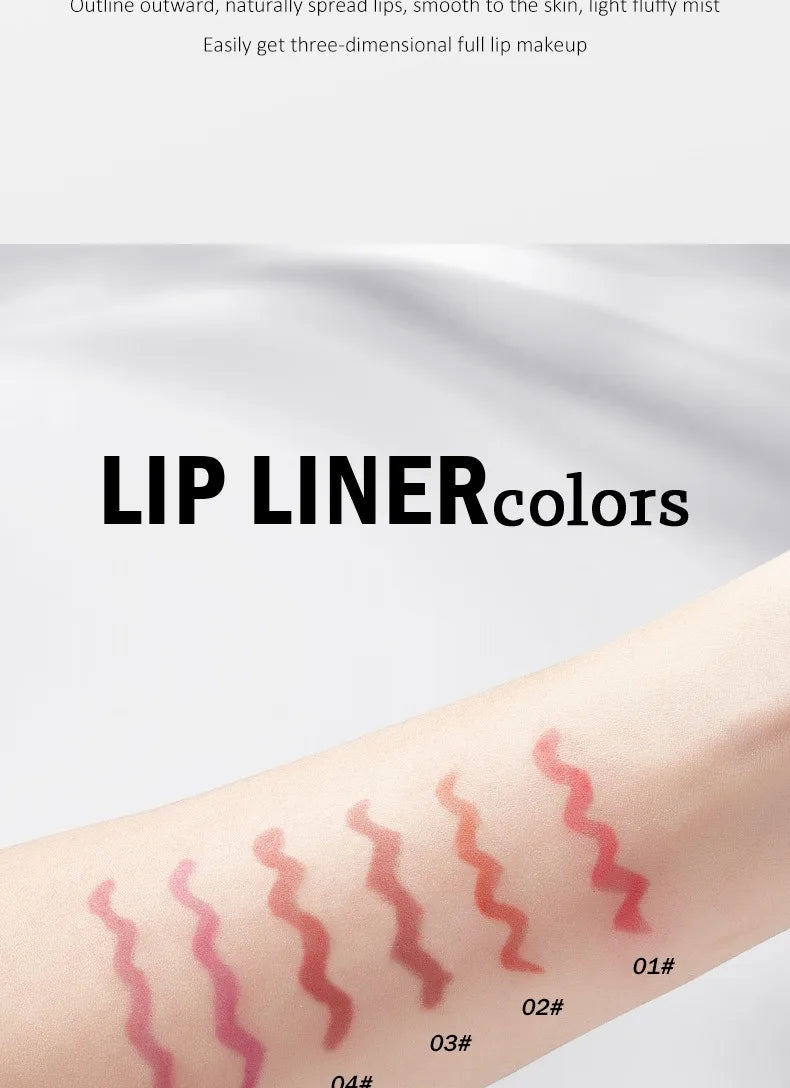 Peel Off Lip Liner Stain Kit - Long-Lasting Waterproof Matte Lip Tint Set for Women, Trend Colors, Easy to Use - Fullshopping