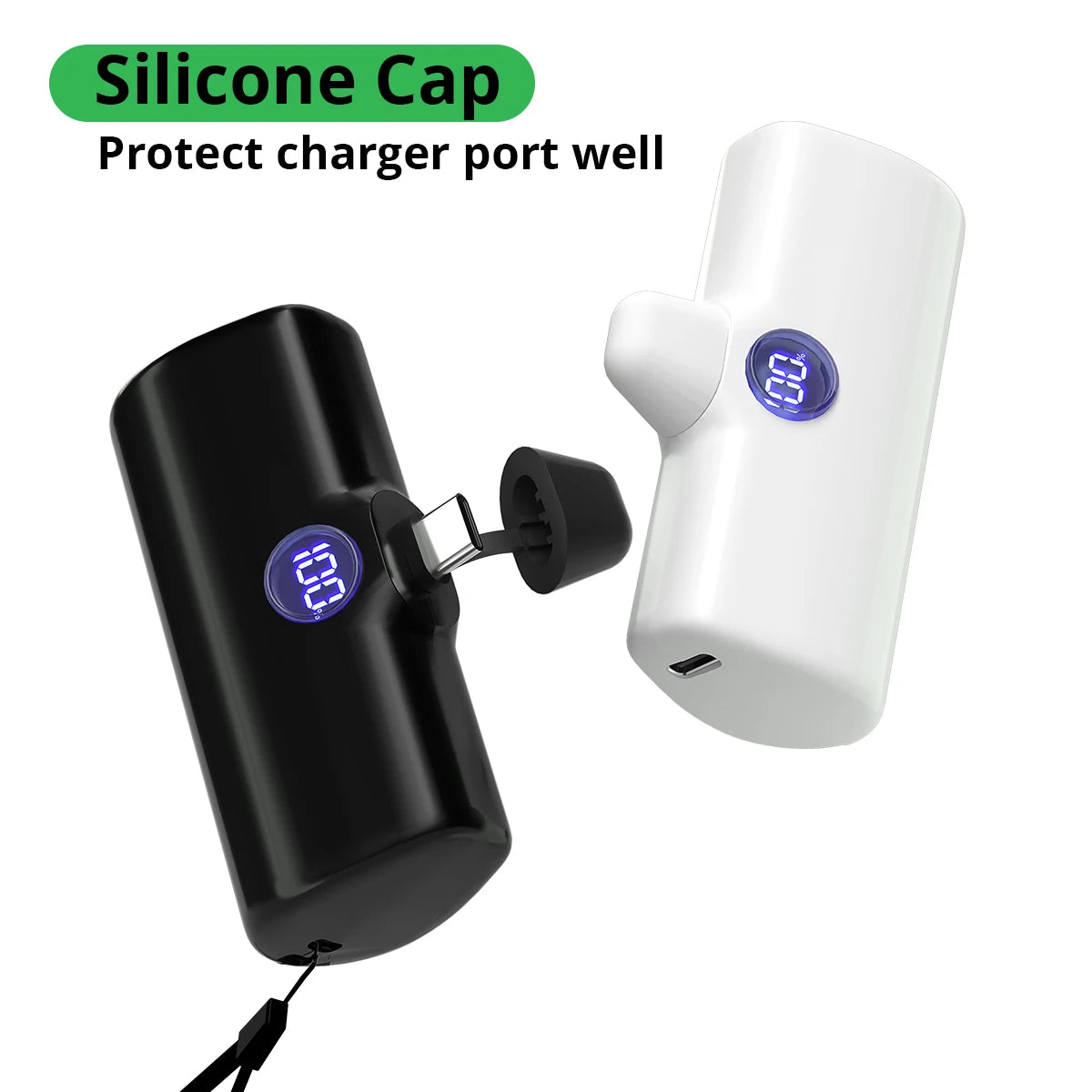 Fast Charge Portable Charger for iPhone Samsung Xiaomi Compact External Spare Battery Built-in Plug PD Fast Charging Power Bank - Fullshopping
