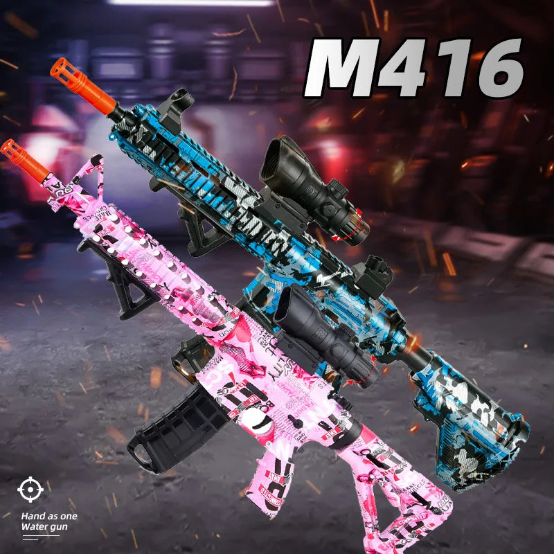 M416 Gun Toy Outdoor Electric Blaster Shooting Sport Gel Bullet Shoot Summer Water Ball Toys For Interactive Parent Child Game - Fullshopping