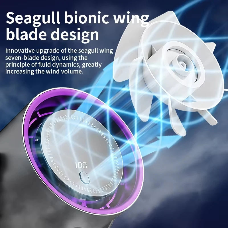 New Wukong Turbo 100-Speed High-Power Turbo Fan, Drops 26°C in 3 Seconds, Quiet for Home Use, Ideal for Dorms & Camping