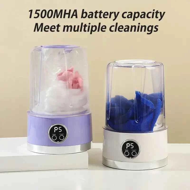 Portable Cordless Washing Machine,USB Rechargeable, Mini Washer For /Underwear/Socks/Baby Clothes Home Travel Laundry Bucket - Fullshopping